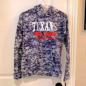 NFL Team Apparel Girls Texans Football Hooded Sweatshirt Size Large